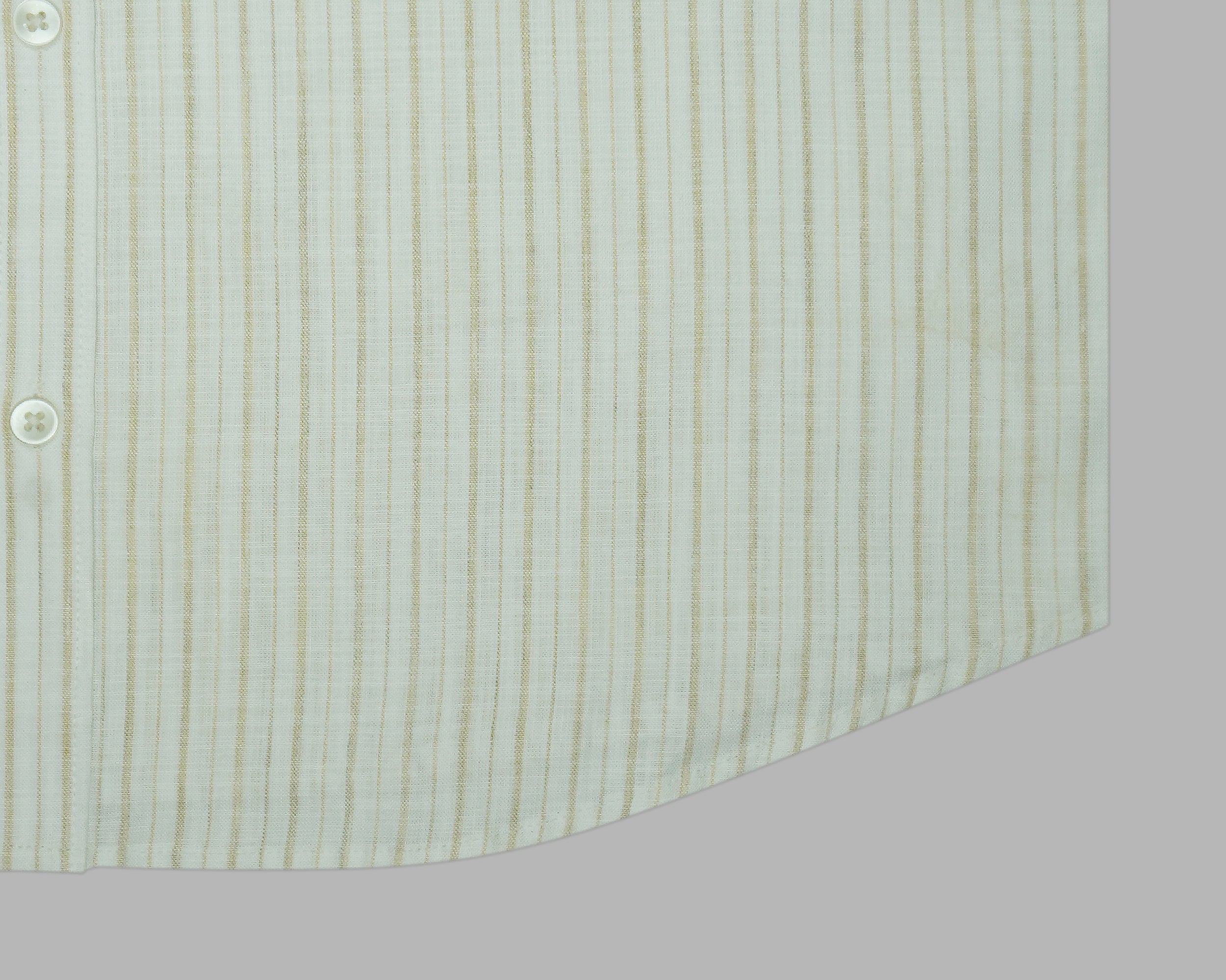 Men's 100% Cotton Striped Half Sleeves Shirt (Khaki)