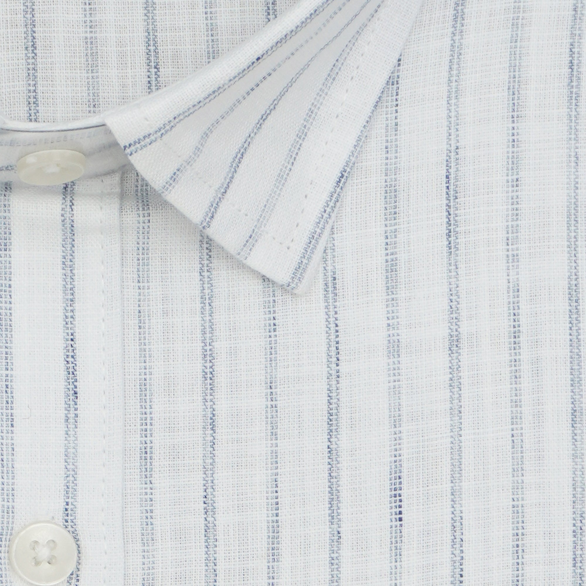 Men's 100% Cotton Striped Half Sleeves Shirt (Blue)