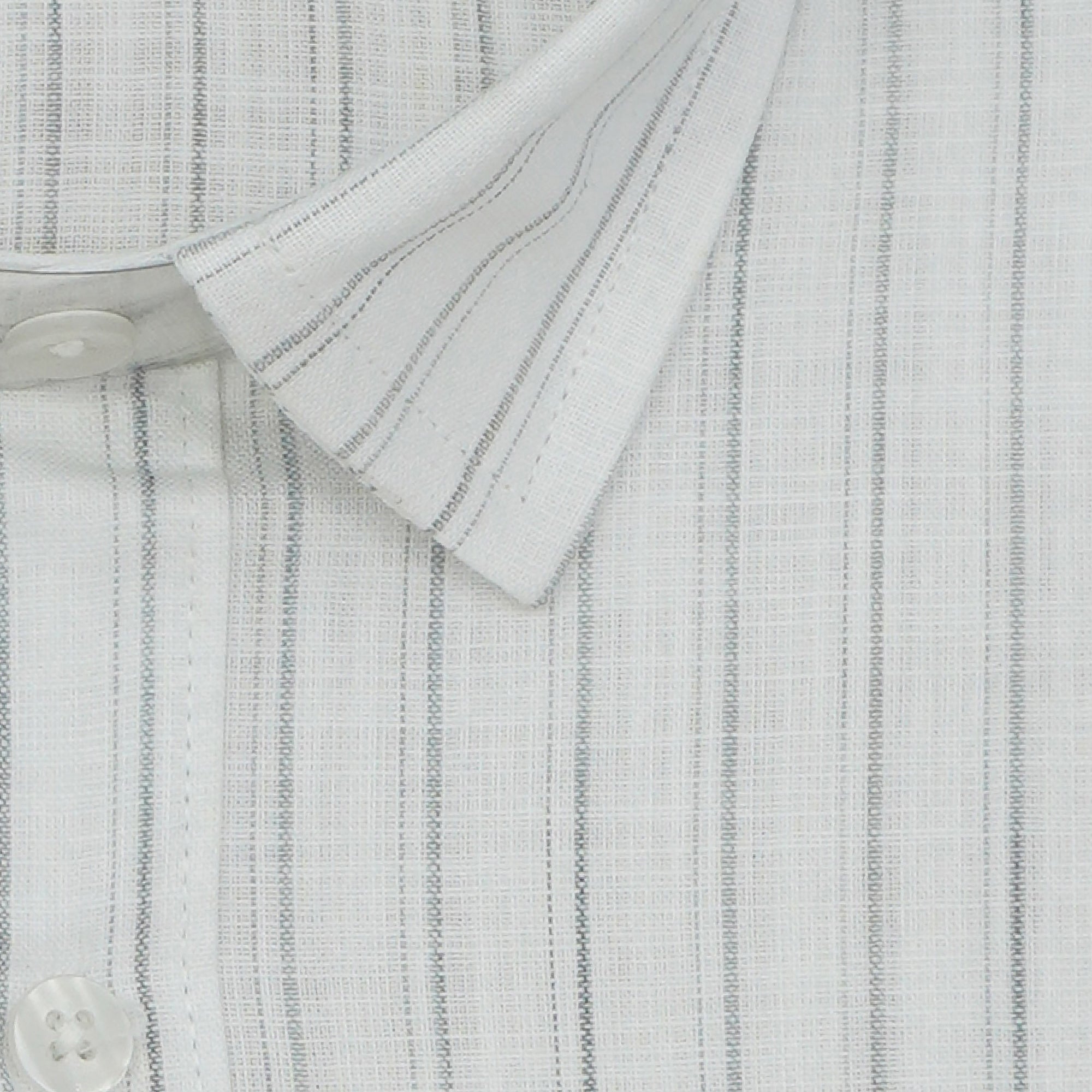 Men's 100% Cotton Striped Half Sleeves Shirt (Grey)