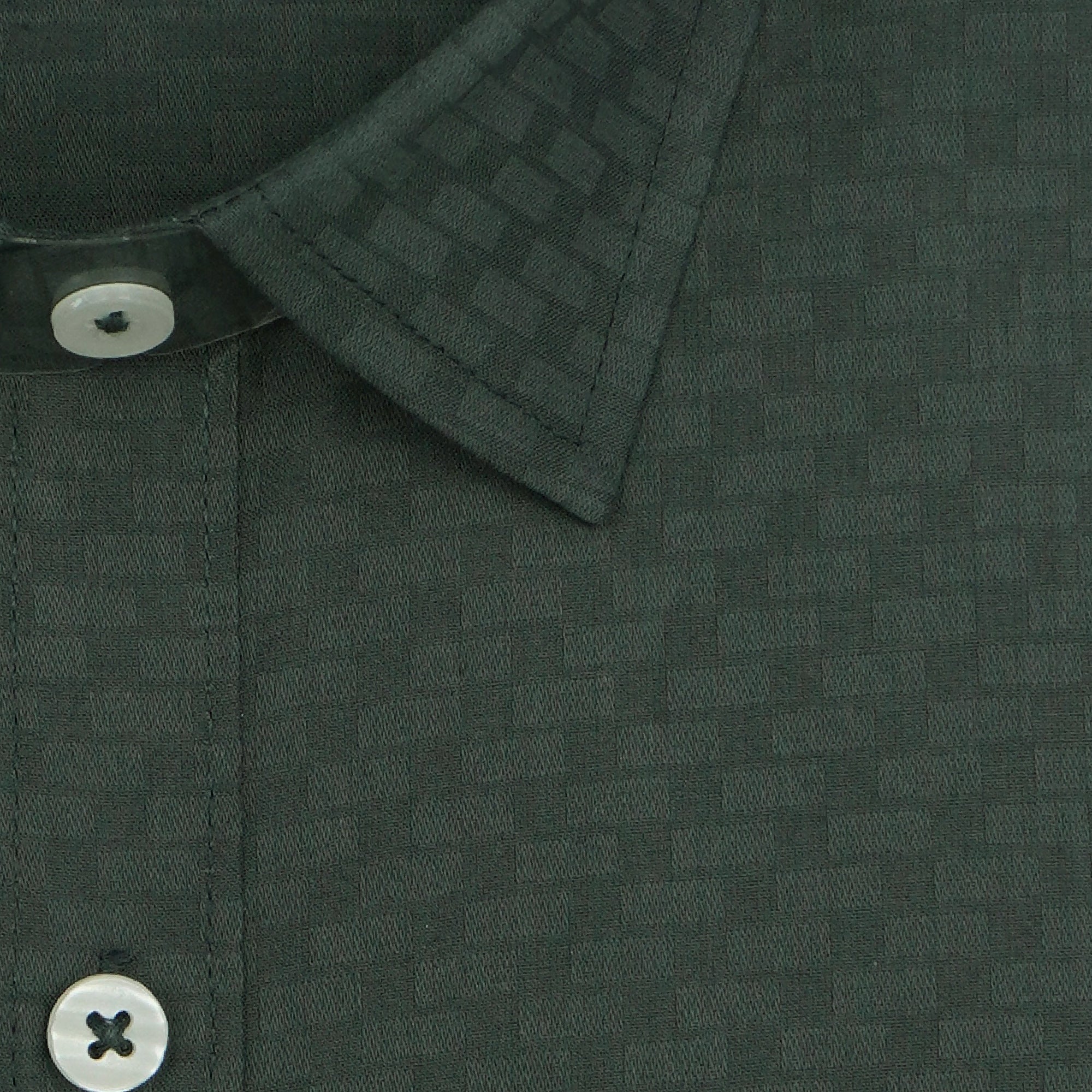 Men's 100% Cotton Geometric Printed Half Sleeves Shirt (Grey)