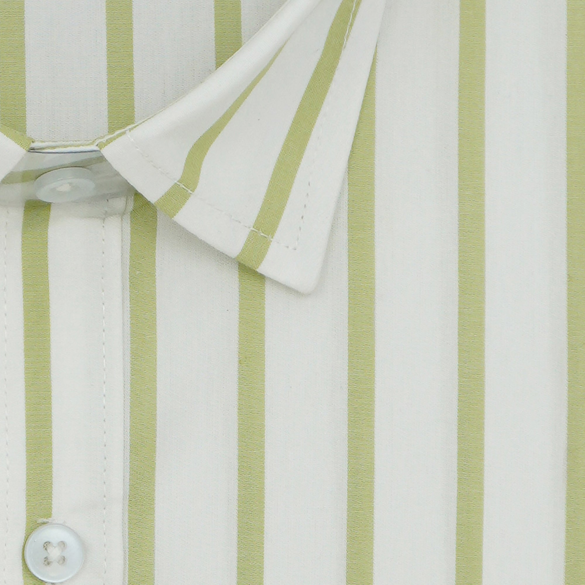 Men's 100% Cotton Striped Half Sleeves Shirts (Khaki)