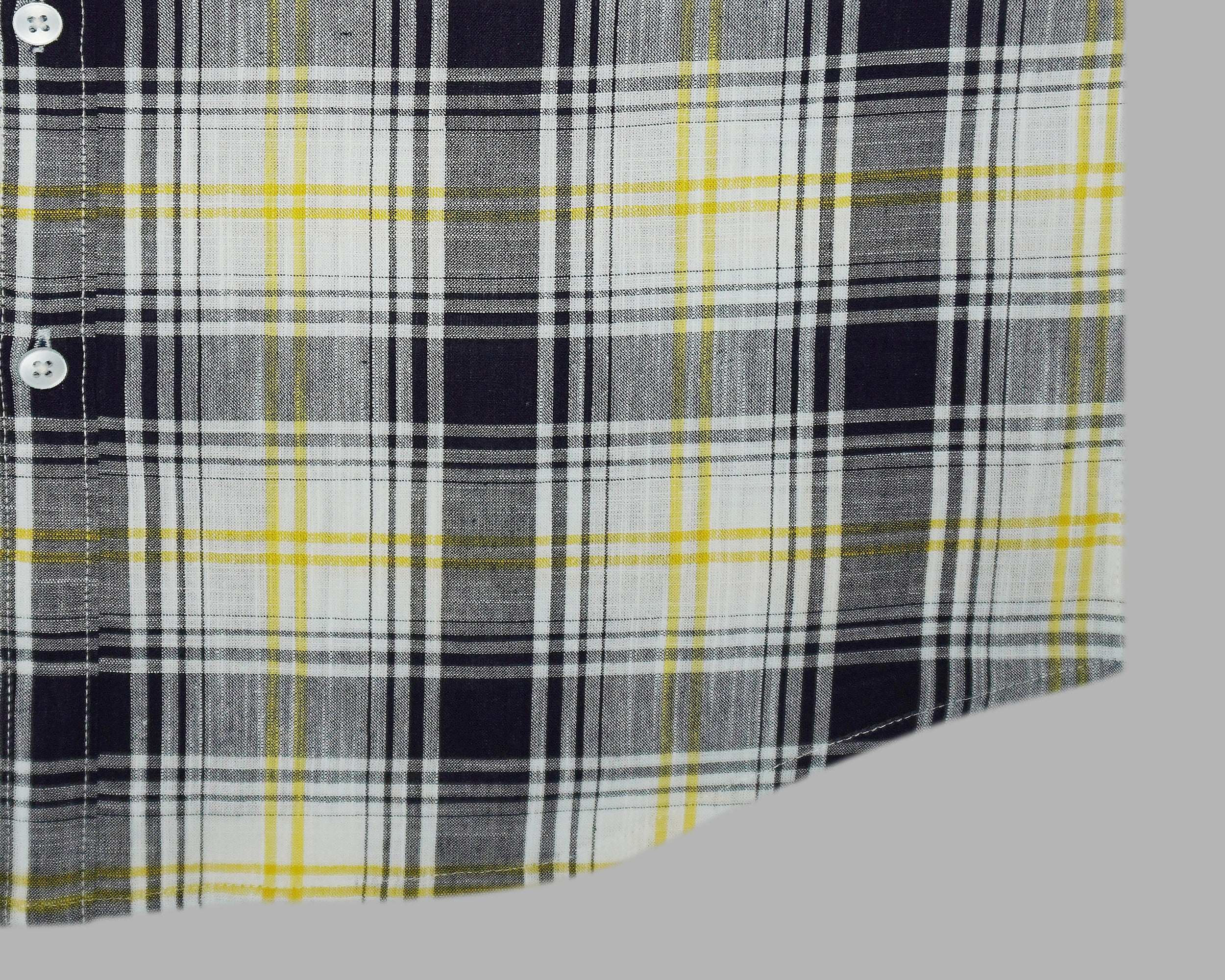 Men's Cotton Linen Checkered Half Sleeves Shirts (Multicolor)