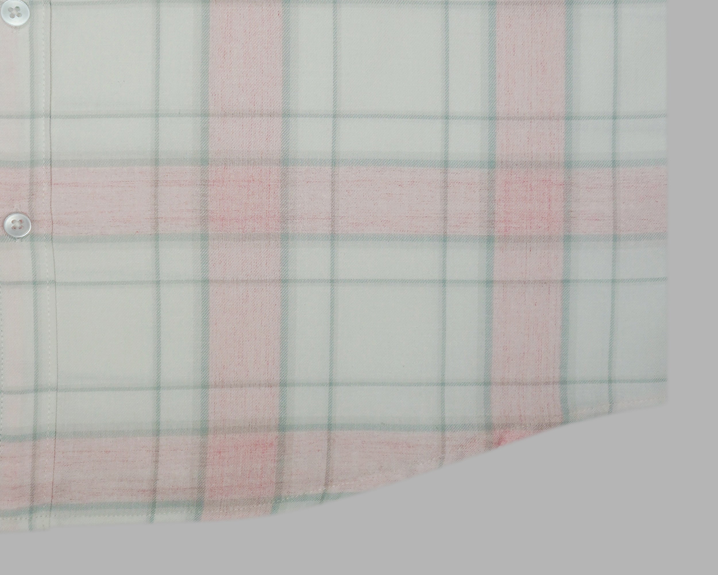Men's Cotton Linen Checkered Half Sleeves Shirts (Pink)