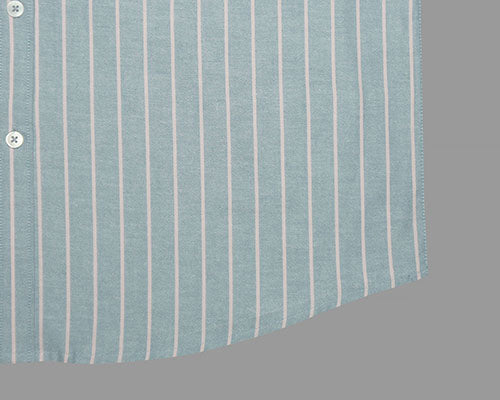 Men's 100% Cotton Chalk Striped Half Sleeves Shirt (Sky Blue) FSH800324_6