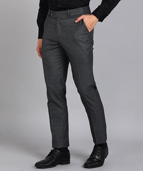 Como Reg Pinstripe Suit Pants - Dark Grey Melange/Rubber – lesdeux.com