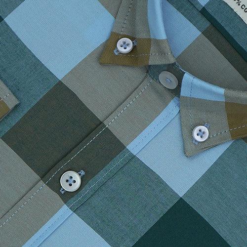 Men's 100% Cotton Big / Buffalo Checkered Full Sleeves Shirt (Multicolor)