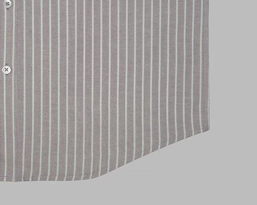 Men's 100% Cotton Chalk Striped Half Sleeves Shirt (Lilac)