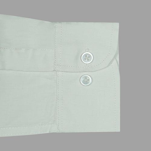 Men's 100% Cotton Dobby Geometric Checkered Full Sleeves Shirt (White)