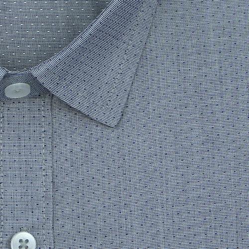Men's 100% Cotton Dobby Self Design Full Sleeves Shirt (Navy)