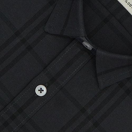 Men's 100% Cotton Grid Tattersall Checkered Half Sleeves Shirt (Ch. Melange)