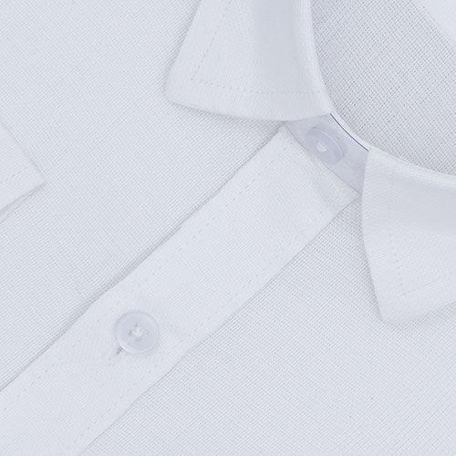 Men's 100% Cotton Jacquard Self Design Full Sleeves Shirt (White)