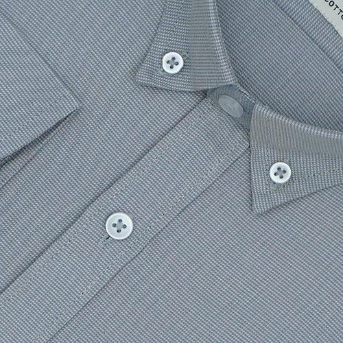 Men's 100% Cotton Self Design Full Sleeves Shirt (Blue)