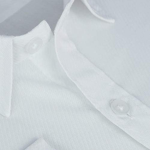 Men's 100% Cotton Self Design Full Sleeves Shirt (White)