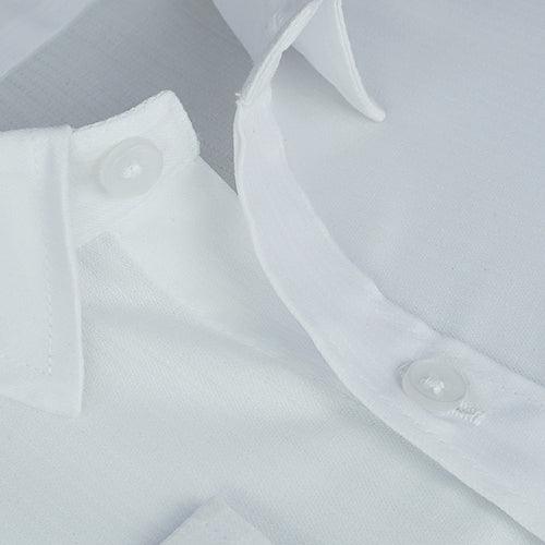 Men's 100% Cotton Self Design Full Sleeves Shirt (White)