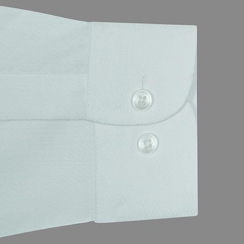 Men's 100% Cotton Self Design Full Sleeves Shirt (White)