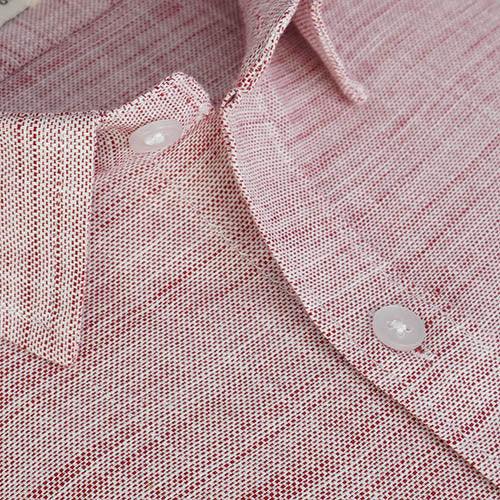 Men's 100% Cotton Self Design Half Sleeves Shirt (Red)