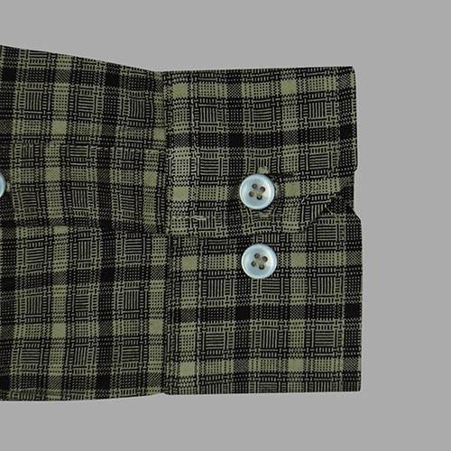 Men's Winter Wear Cottswool Dupplin Checkered Full Sleeves Shirt (Brown)