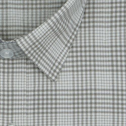 Men's Winter Wear Cottswool Glen Plaid Checkered Full Sleeves Shirt (Grey)