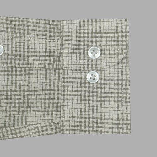 Men's Winter Wear Cottswool Glen Plaid Checkered Full Sleeves Shirt (Grey)