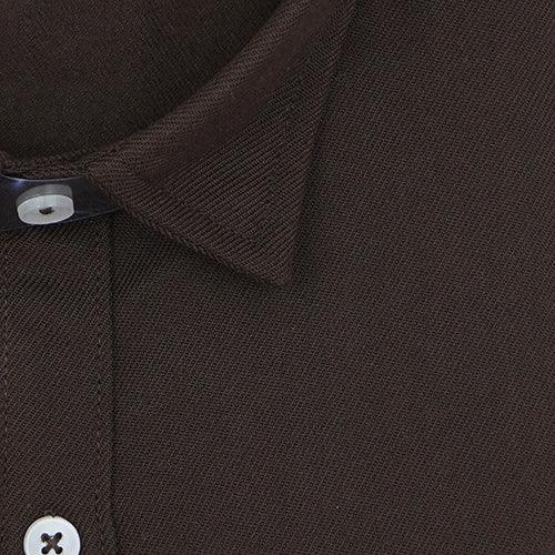 Men's Winter Wear Cottswool Plain Solid Full Sleeves Shirt (Brown)