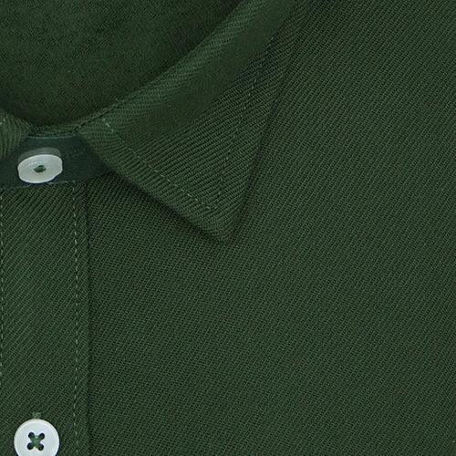 Men's Winter Wear Cottswool Plain Solid Full Sleeves Shirt (Forest Green)