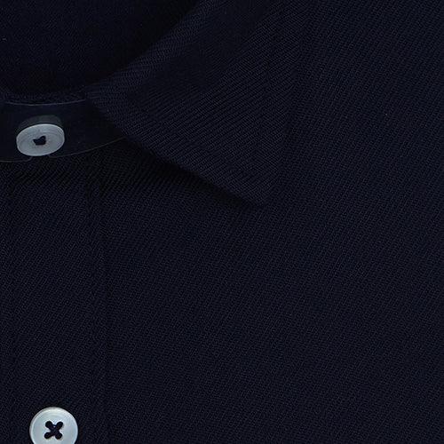 Men's Winter Wear Cottswool Plain Solid Full Sleeves Shirt (Navy)
