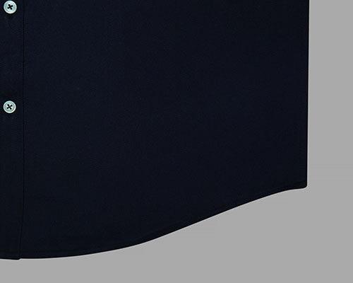 Men's Winter Wear Cottswool Plain Solid Full Sleeves Shirt (Navy)