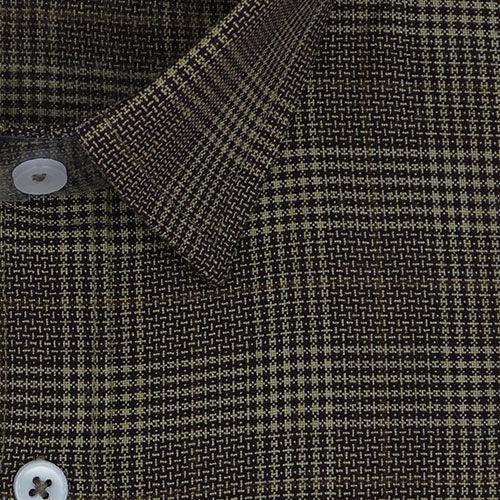 Men's Winter Wear Cottswool Prince Of Wales Checkered Full Sleeves Shirt (Wine)
