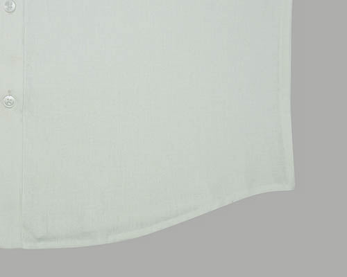 Men's 100% Linen Plain Solid Half Sleeves Regular Fit Formal Shirt (White) FSH1200101_6