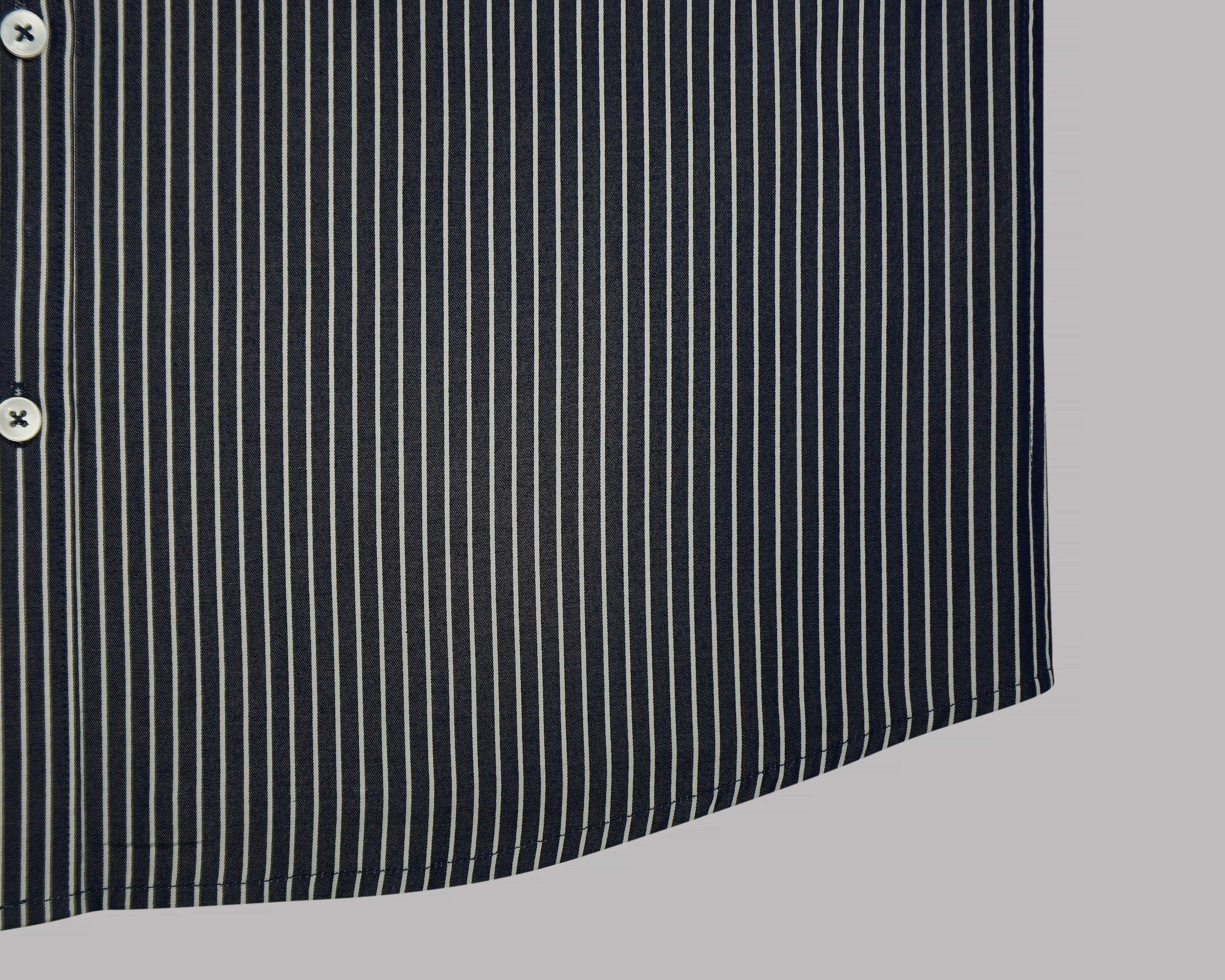 Men's 100% Cotton Balance Striped Half Sleeves Shirt (Navy) FSH302203_6