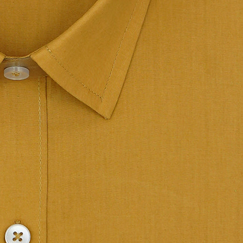 Men's 100% Cotton Plain Solid Half Sleeves Shirt (Mustard) FSH400129_2