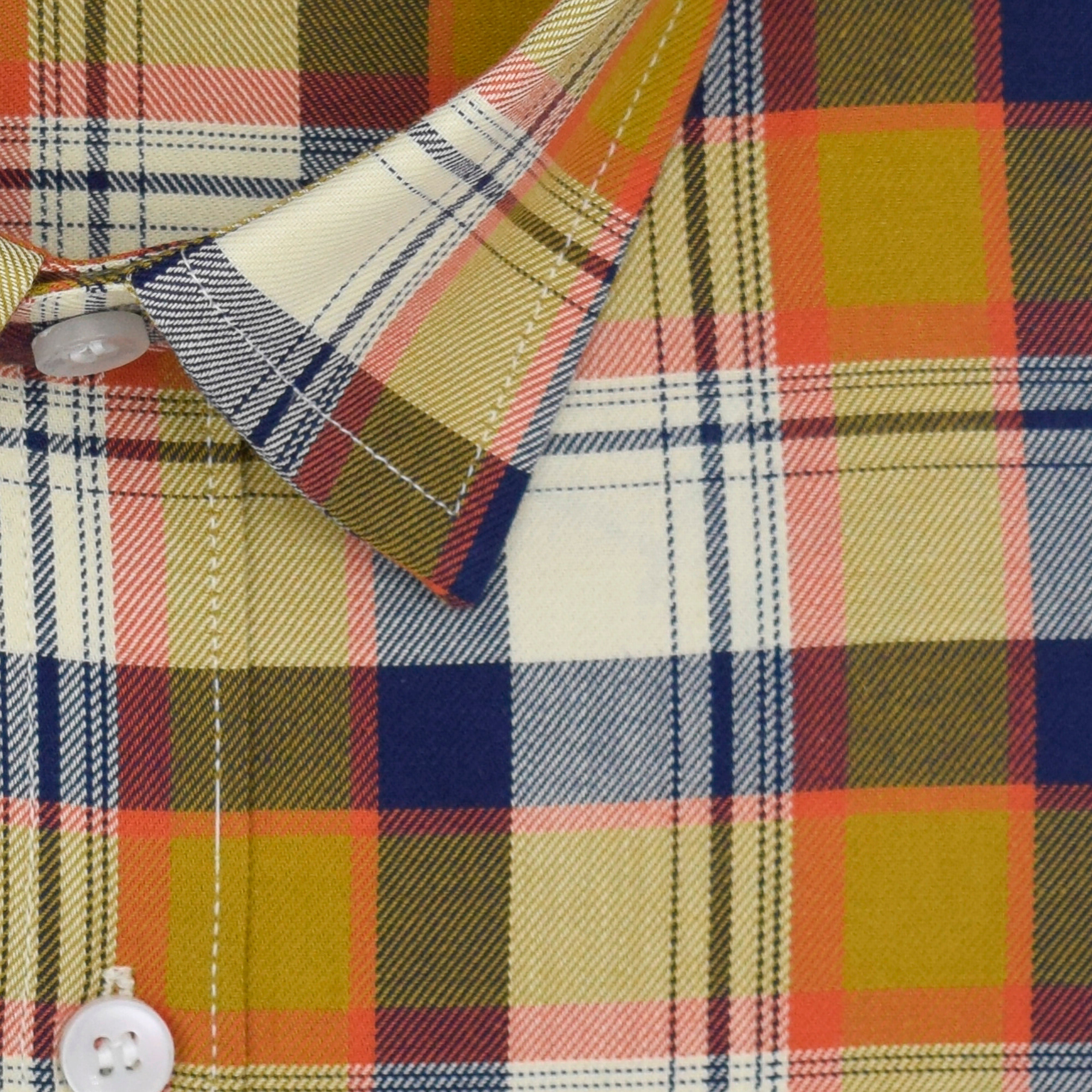Men's 100% Cotton Windowpane Checkered Half Sleeves Shirt (Multicolor) FSH404253_2