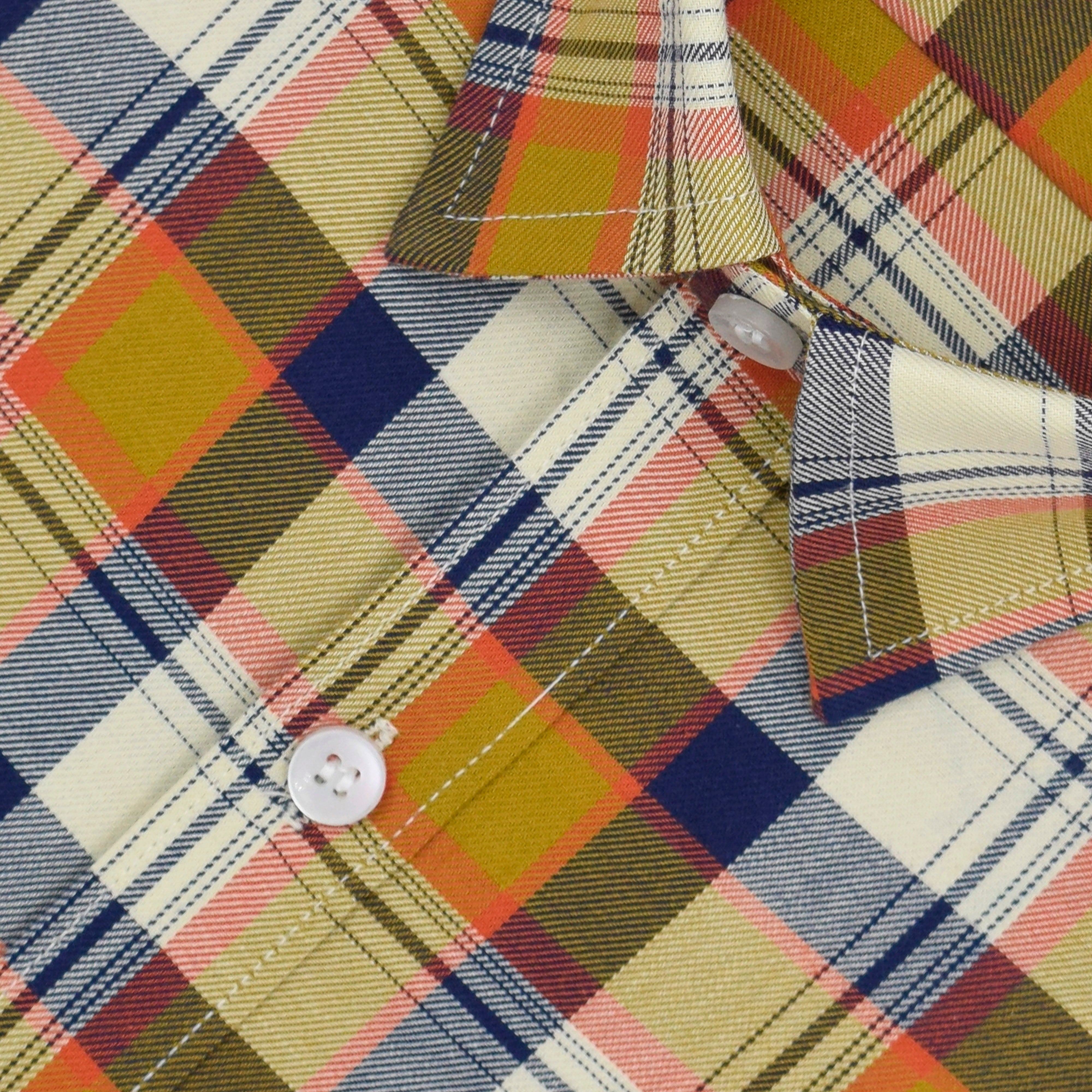 Men's 100% Cotton Windowpane Checkered Half Sleeves Shirt (Multicolor) FSH404253_3