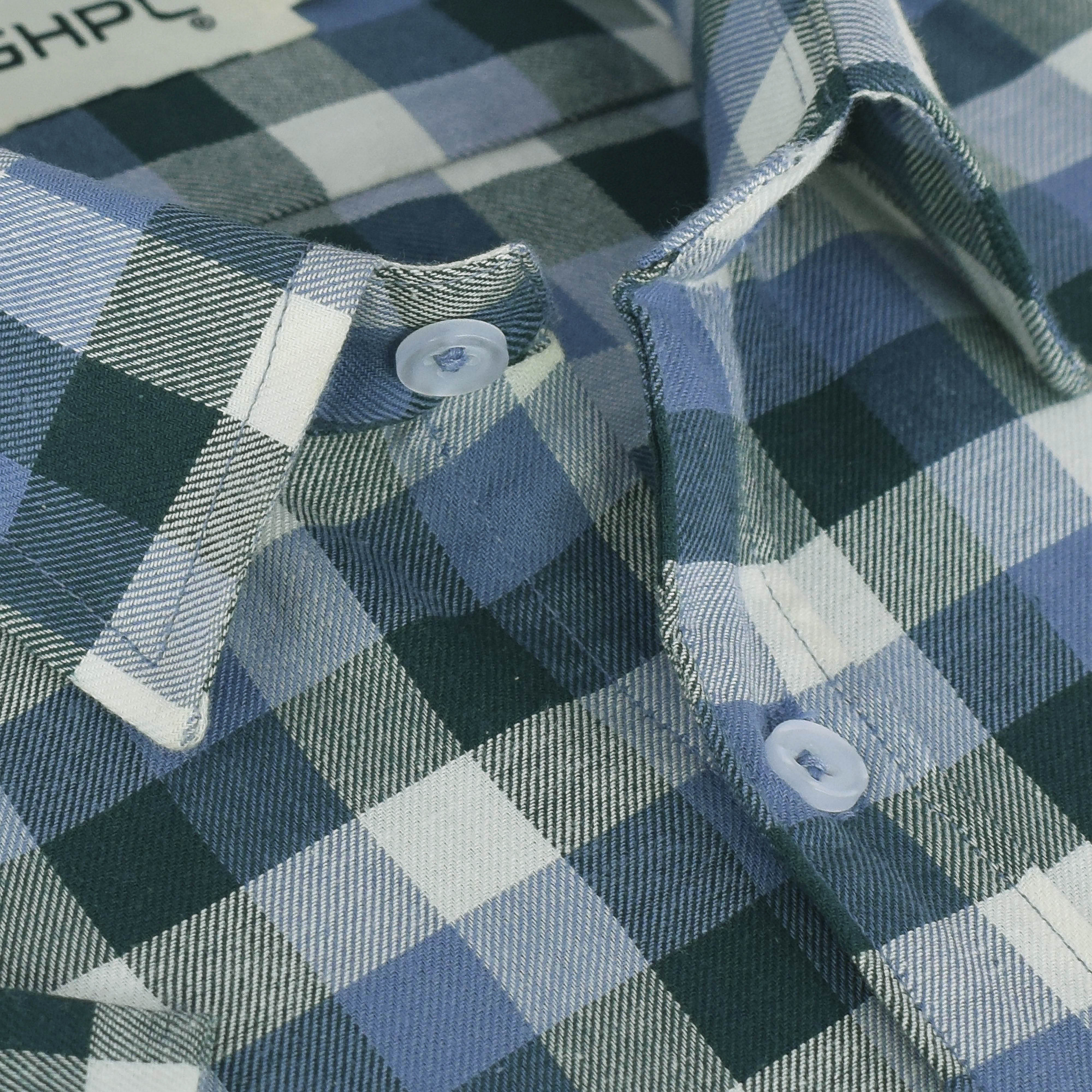Men's 100% Cotton Gingham Checkered Half Sleeves Shirt (Multicolor) FSH503753_4