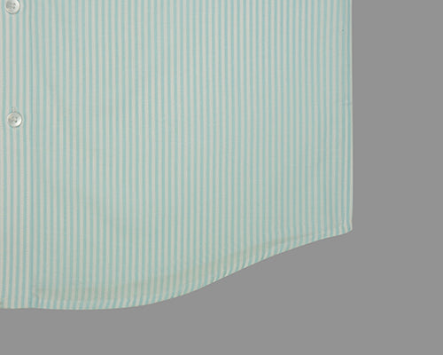 Men's 100% Cotton Candy Stripes Half Sleeves Shirt (Aqua) FSH508036_6
