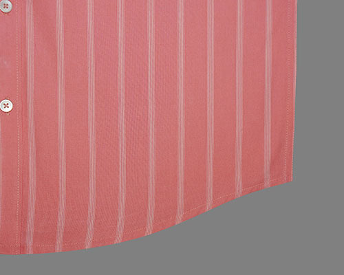 Men's 100% Cotton Balance Striped Half Sleeves Shirt (Pink) FSH508211_6