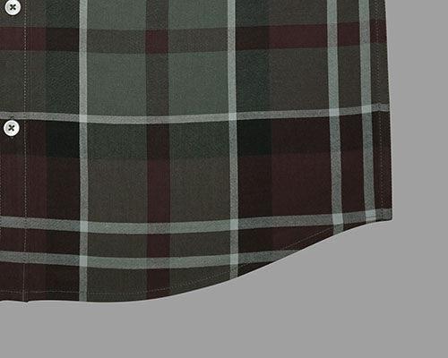 Men's 100% Cotton Plaid Checkered Half Sleeves Shirt (Multicolor)