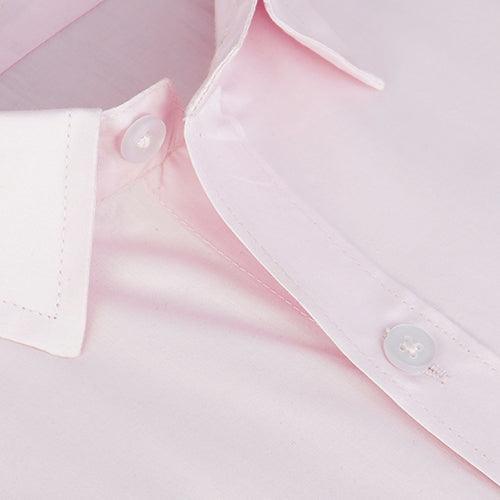 Men's 100% Cotton Plain Solid Half Sleeves Shirt (Pink)