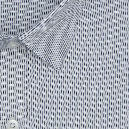 Men's 100% Cotton Self Design Half Sleeves Shirt (Blue)