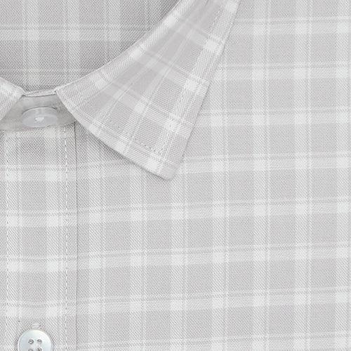 Men's 100% Cotton Windowpane Checkered Half Sleeves Shirt (Light Brown)