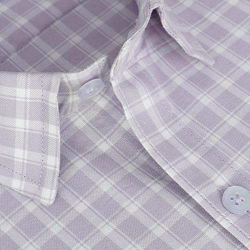 Men's 100% Cotton Windowpane Checkered Half Sleeves Shirt (Mauve)